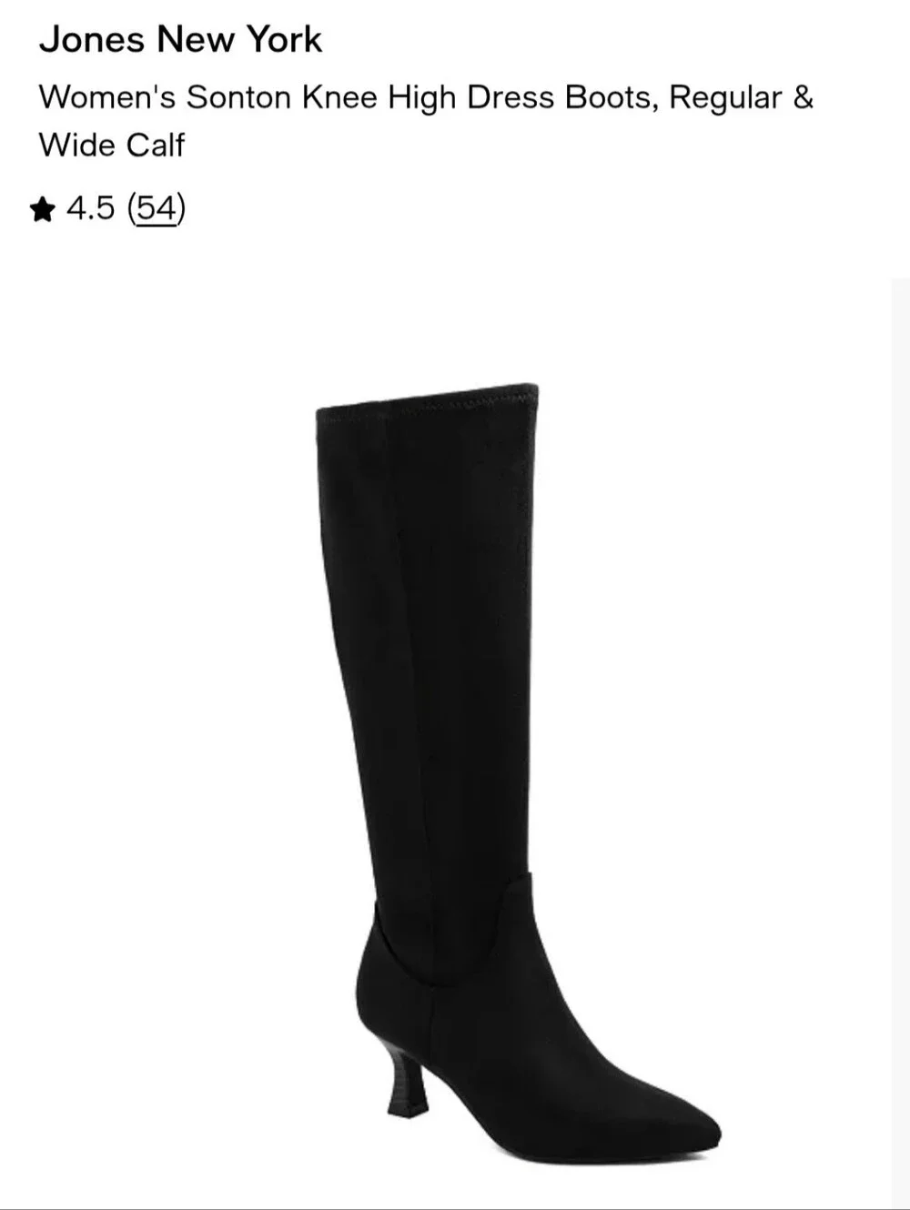 Jones New York Black Knee High Dress Boots New In Box Size 6.5